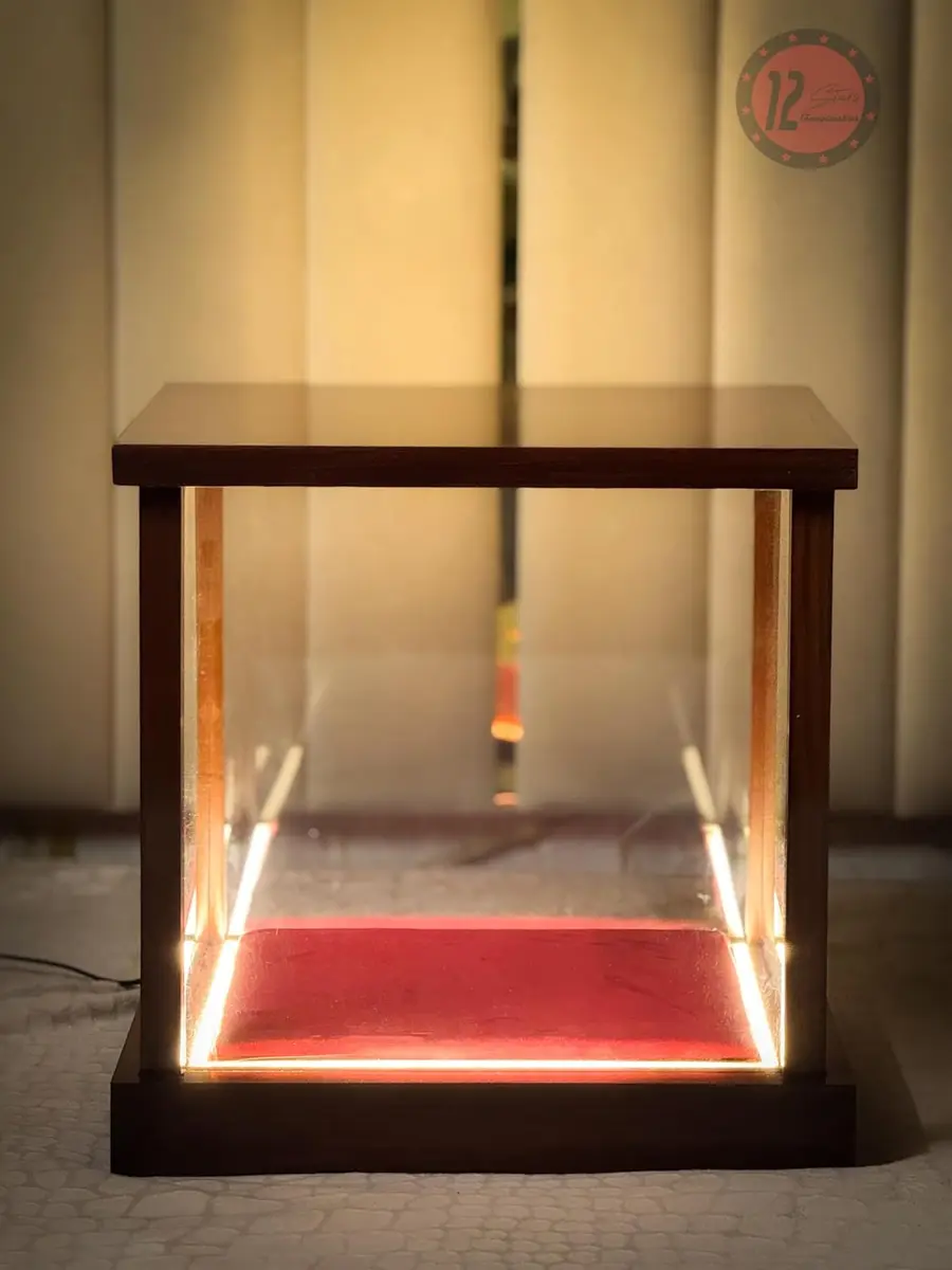 LED Championship Belt Display Case — Wood & Acrylic with RGB Lighting — view 9