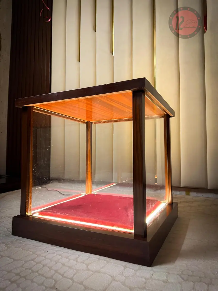 LED Championship Belt Display Case — Wood & Acrylic with RGB Lighting — view 5