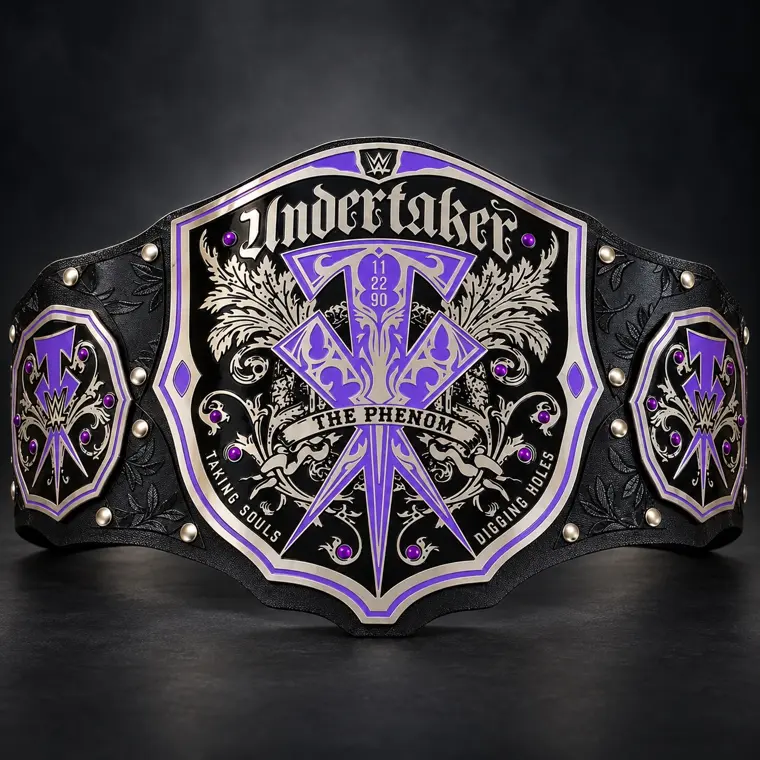 Undertaker Phenom Replica Championship Belt, WWE / WWF / WCW handmade replica championship belt