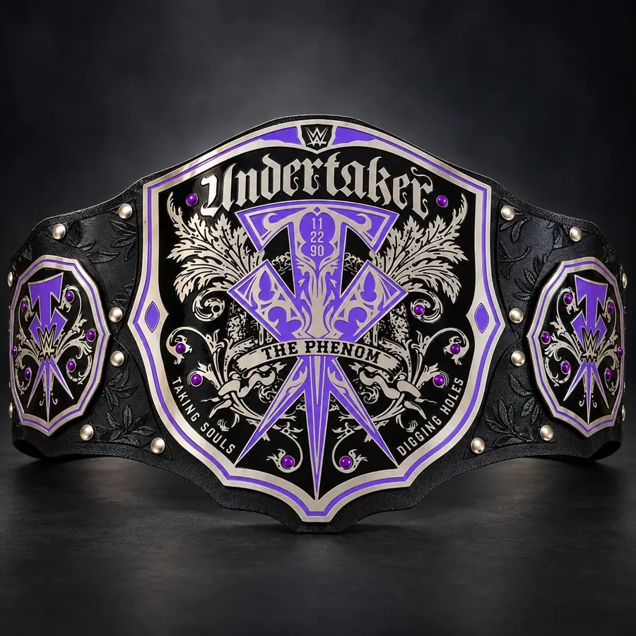 Undertaker Phenom Replica Championship Belt, WWE / WWF / WCW handmade replica championship belt, photo 1 of 5