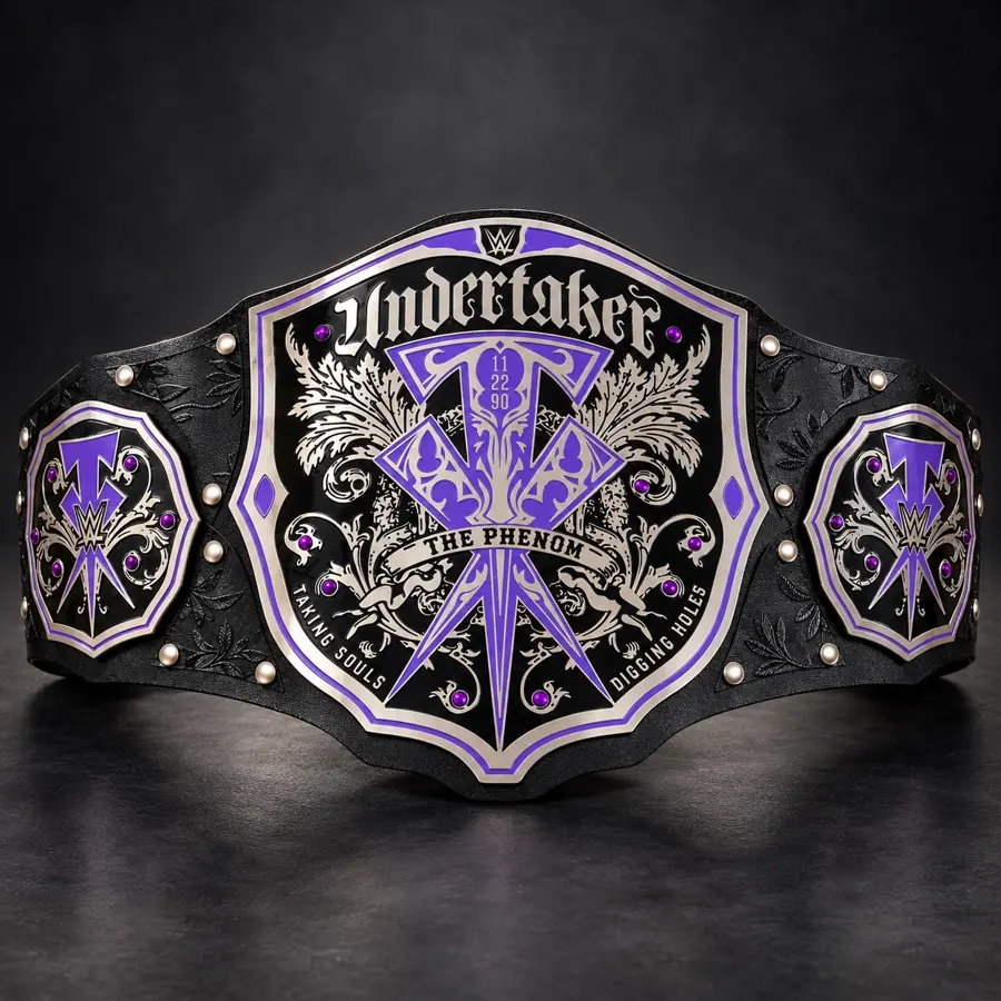 Undertaker Phenom Replica Championship Belt, WWE / WWF / WCW handmade replica championship belt, photo 5 of 5