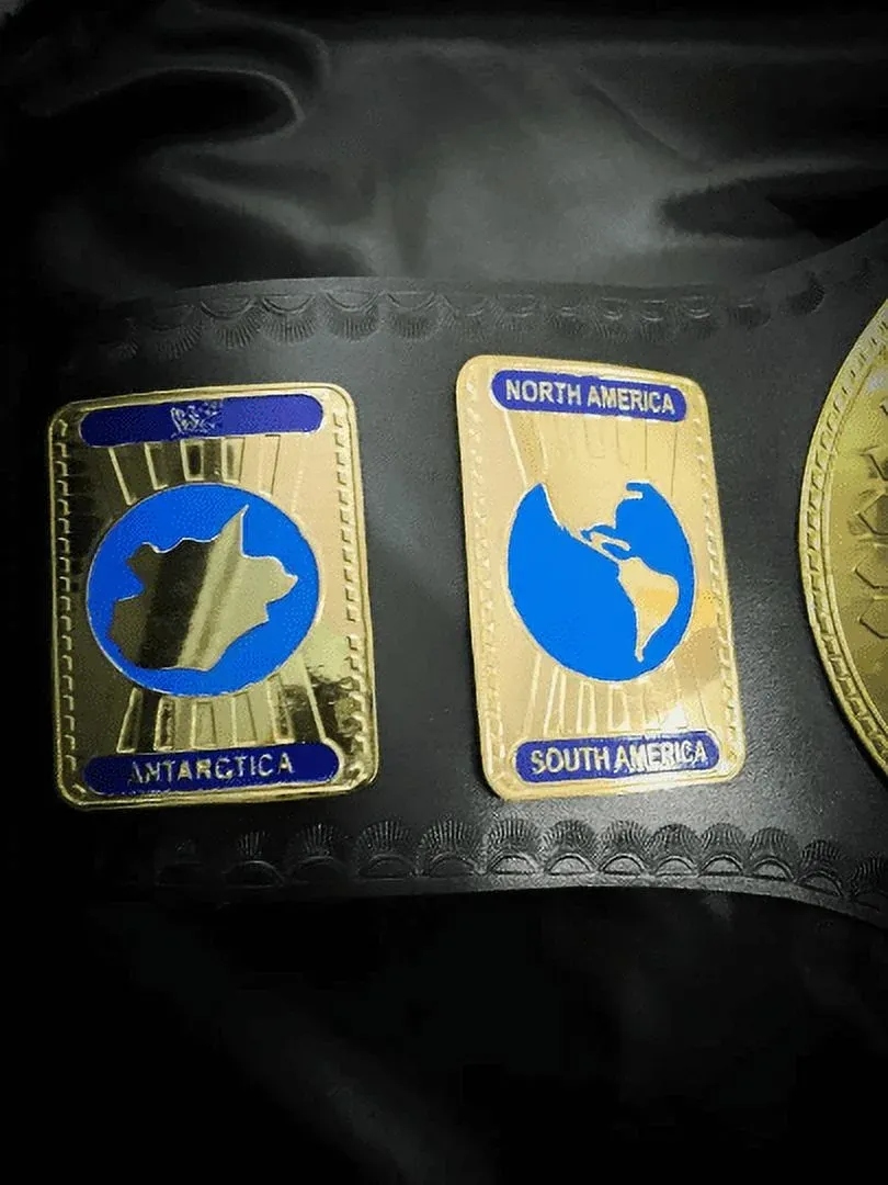 WWF Intercontinental Oval 24K Gold Championship Belt — view 3
