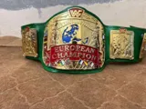 WWF European Block Logo Championship Title Belt — view 2
