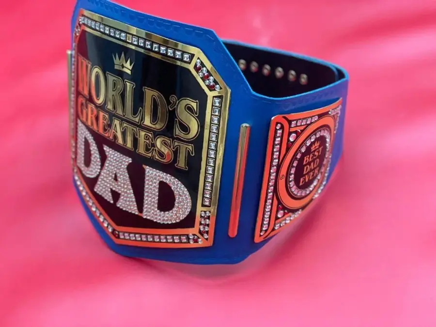 World The Greatest Dad Wrestling Championship Belt Shipping — view 8