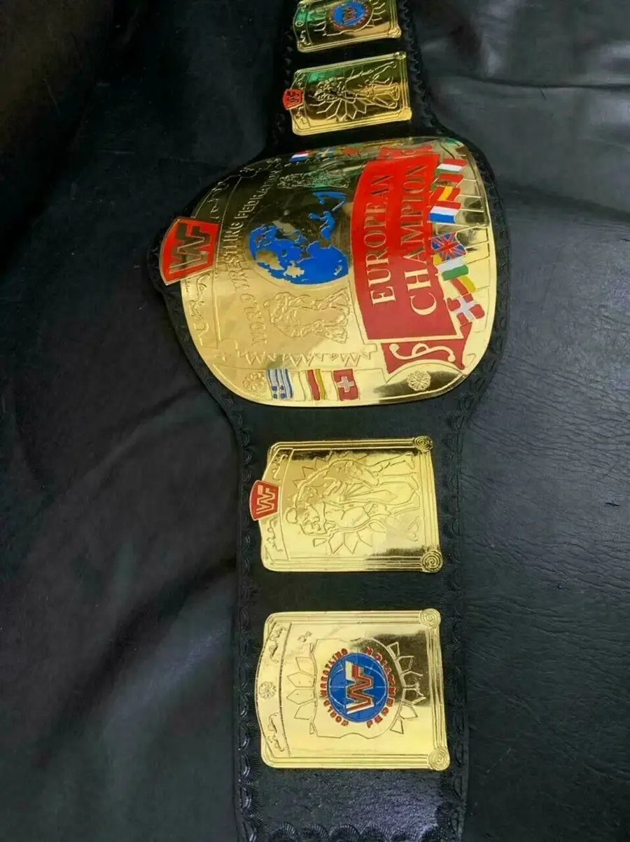 WWF European Championship Belt WWE Heavyweight EU Wrestling Championship Title — view 3