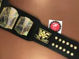 WWF World Tag Team Dual Plated 24K Gold Zinc Championship Belt — view 2