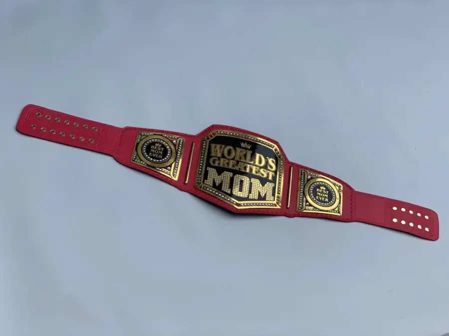 World Greatest Mom Gift Red Championship Belt — view 6