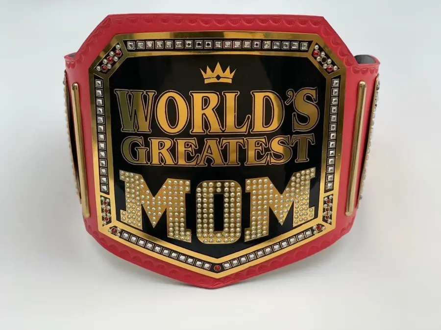 World Greatest Mom Gift Red Championship Belt — view 5