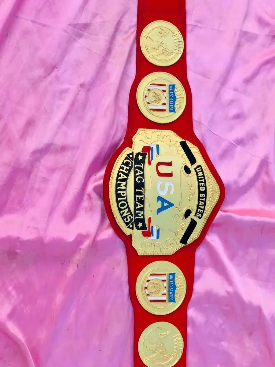 NWA USA Tag Team 24K Gold Zinc Championship Belt — view 5