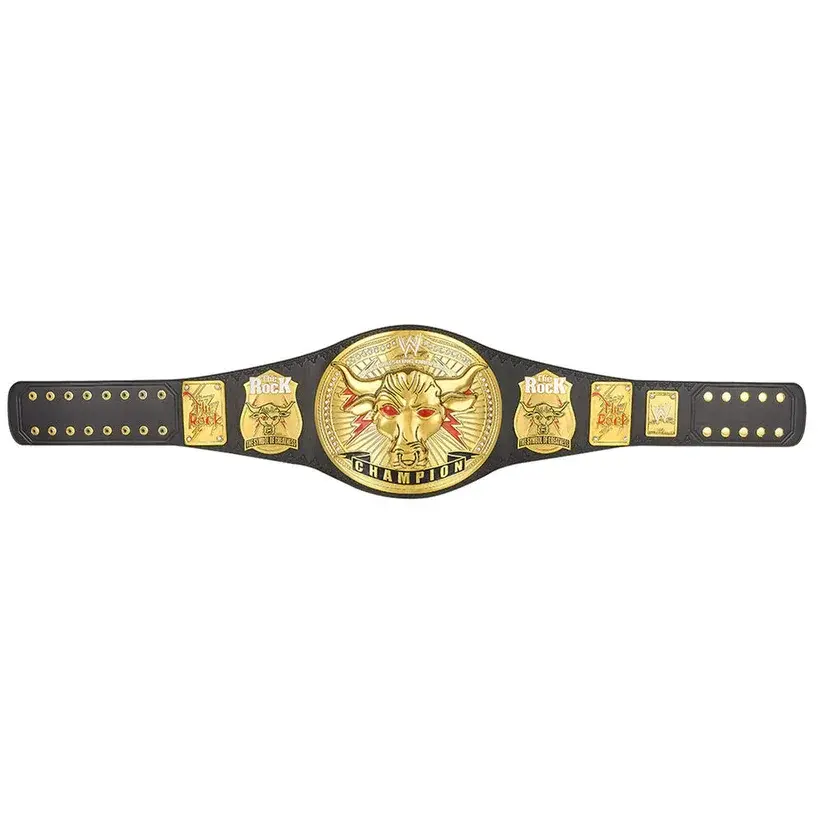 The Rock Brahma Bull Wrestling Championship Belt Black — view 3