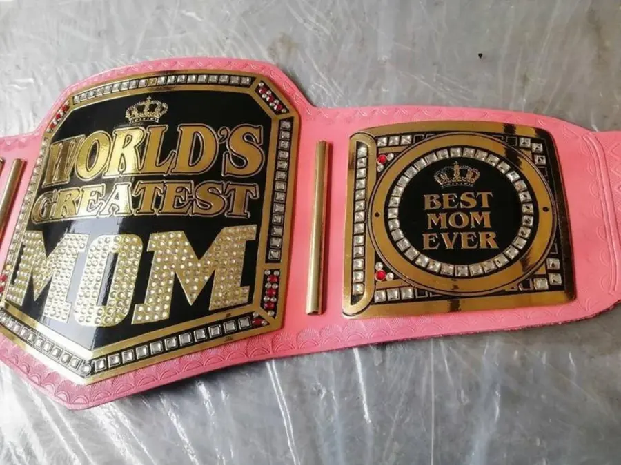 World Greatest Mom Wrestling Championship Belt Gift For Mom Mother Day — view 4