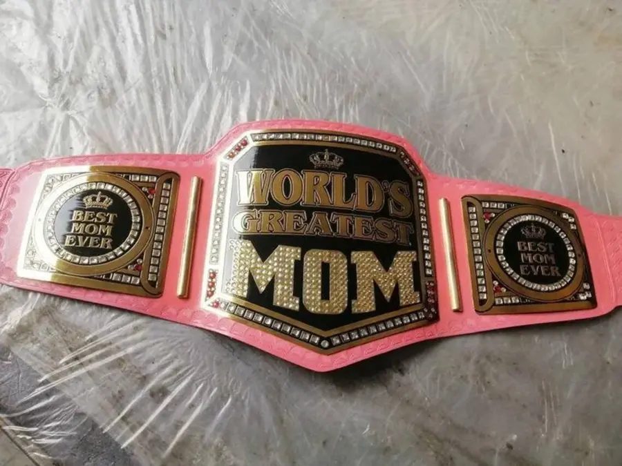 World Greatest Mom Wrestling Championship Belt Gift For Mom Mother Day — view 2