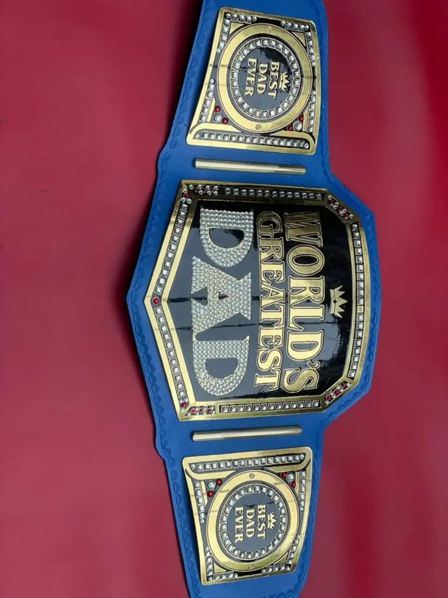 World The Greatest Dad Wrestling Championship Belt Shipping — view 6