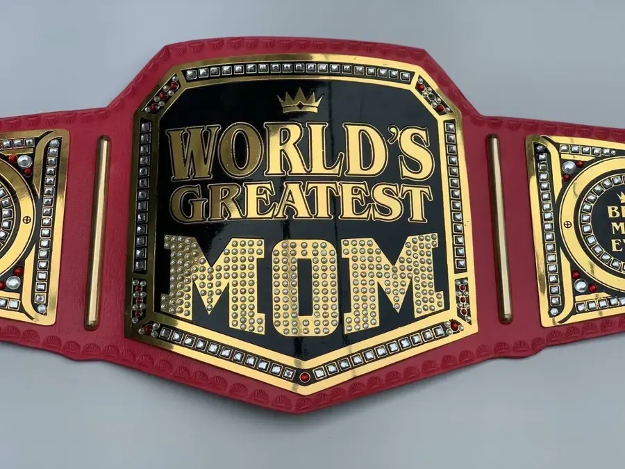 World Greatest Mom Gift Red Championship Belt — view 3