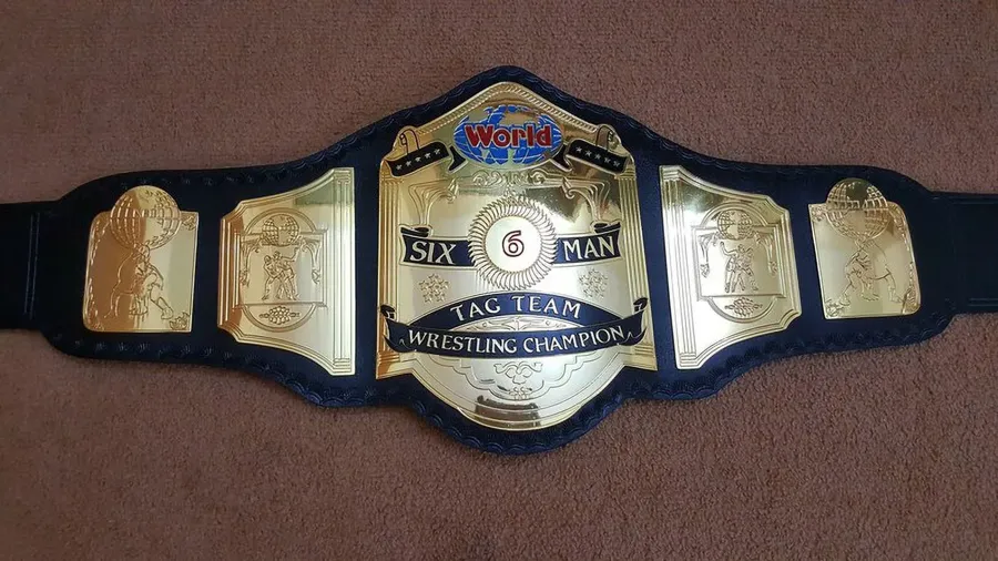 World Six Man Tag Team Championship Belt — view 2