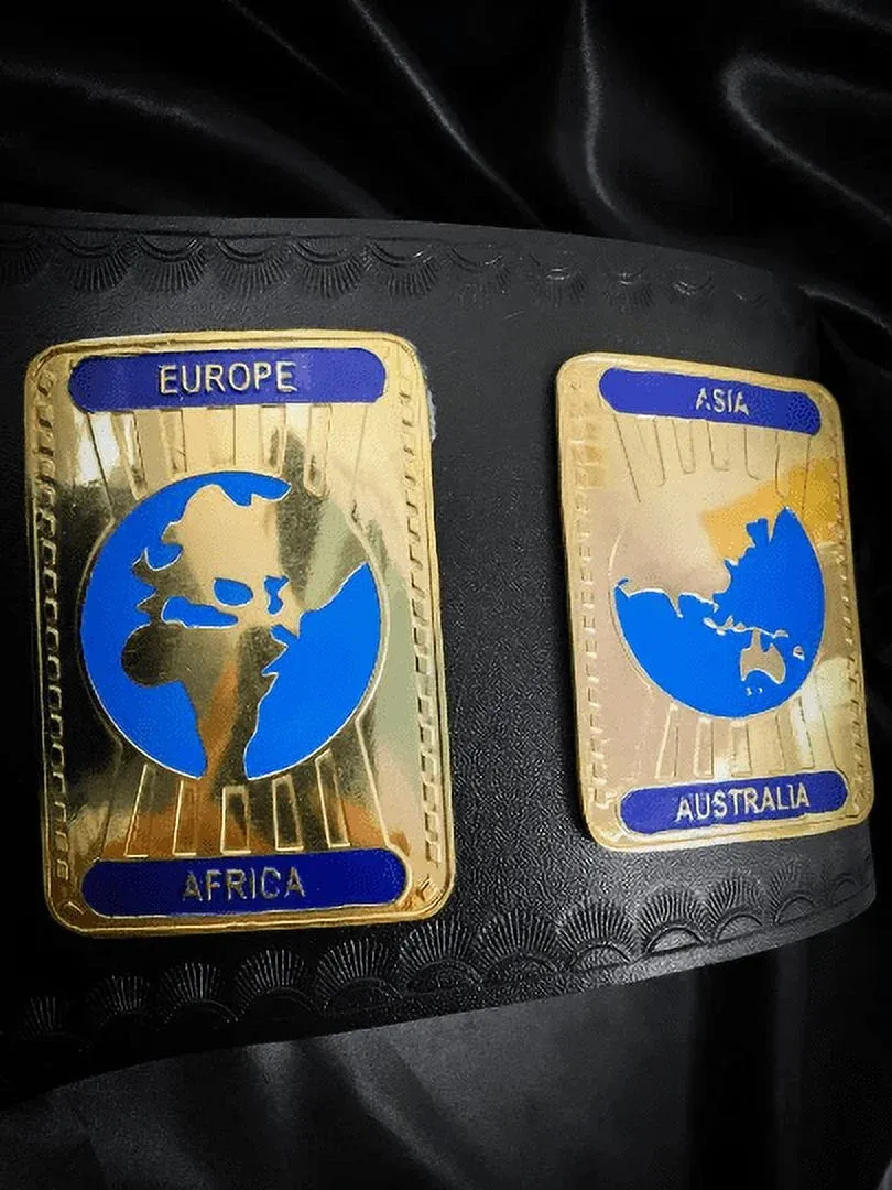 WWF Intercontinental Oval 24K Gold Championship Belt — view 5