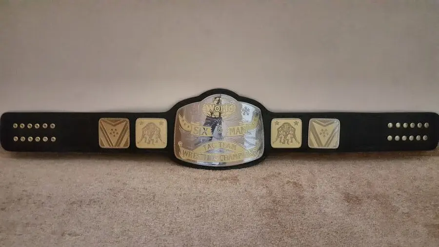 World Six 6 Man Tag Team Wrestling Championship Belt — view 4
