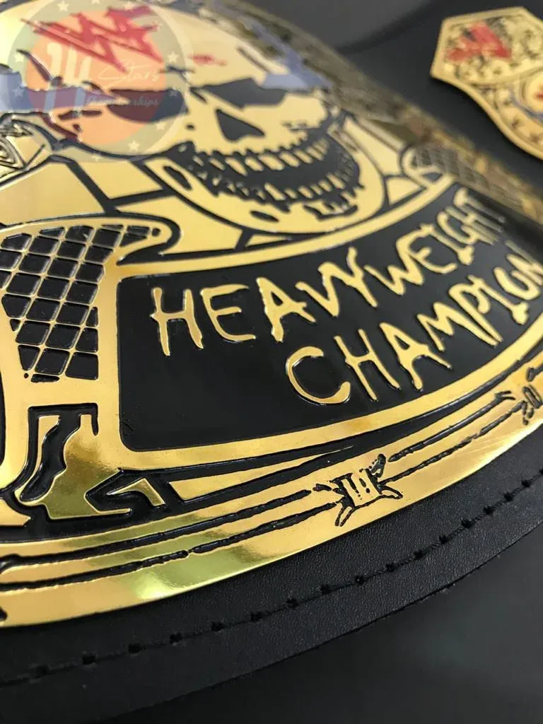 WWF Stone Cold Smoking Skull 24K Gold Championship Title Belt — view 5