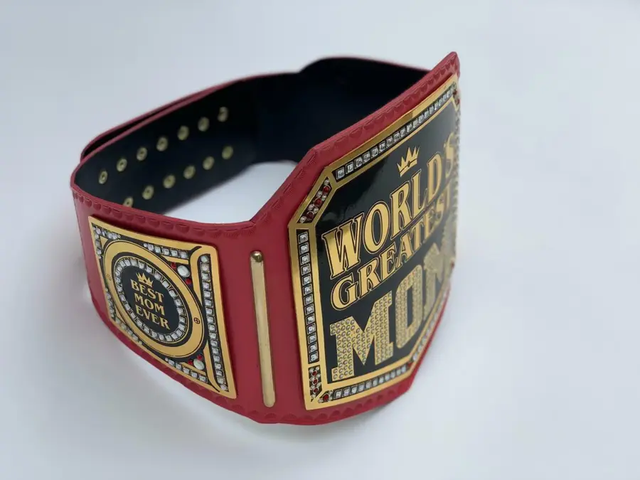 World Greatest Mom Gift Red Championship Belt — view 4