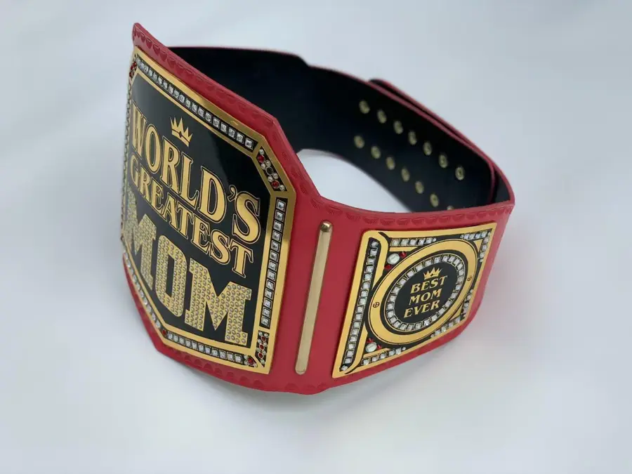 World Greatest Mom Gift Red Championship Belt — view 2