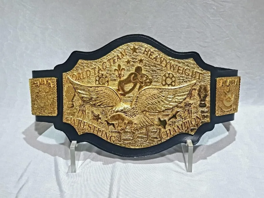 NWA National Tag Team Zinc Championship Belt