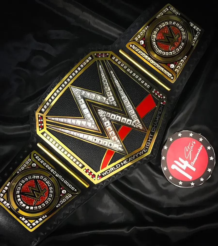 WWE World Heavyweight Championship Wrestling Title Belt Black