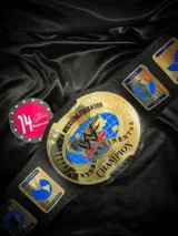 WWF Intercontinental Oval 24K Gold Championship Belt — view 1
