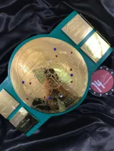 WWF Big Green Championship Title Belt — view 1