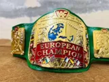 WWF European Block Logo Championship Title Belt — view 1